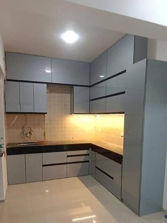 Kitchen with overhead storage